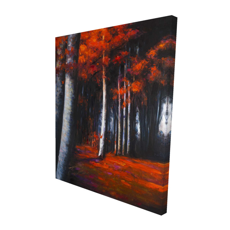 Mysterious Forest - Black Canvas Landscape for Home Decor