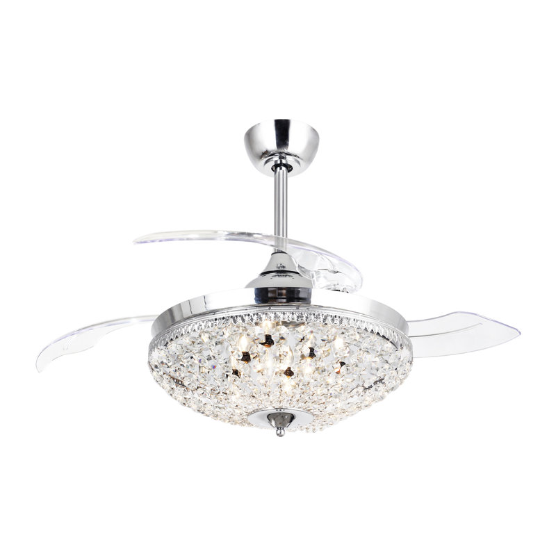 Ventilateur de plafond à 3 pales de 42 po avec télécommande et ensemble d'éclairage inclus Athen