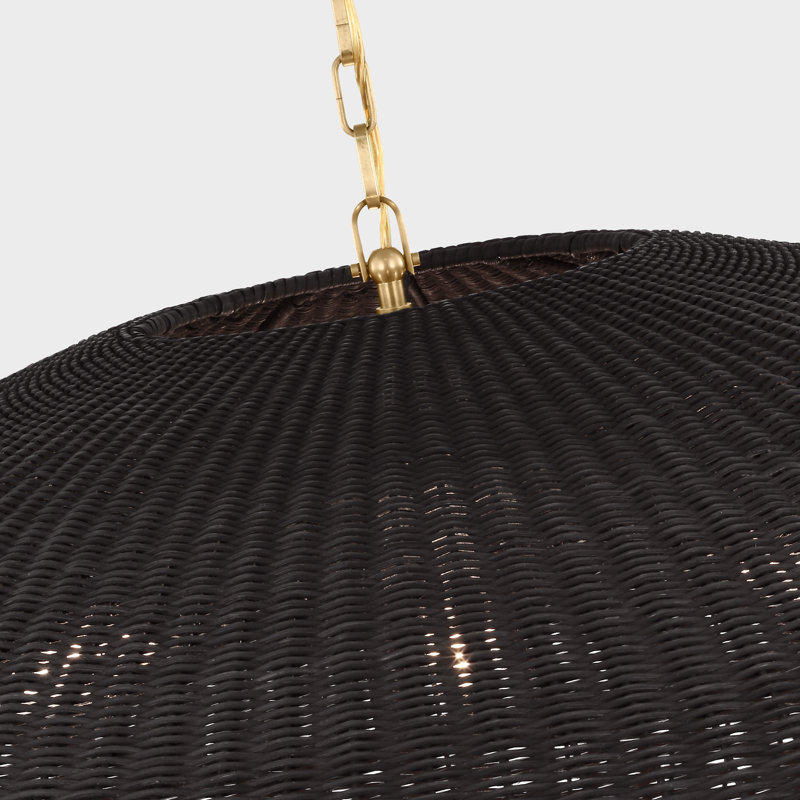 Kokomo Pendant by Chapman & Myers, 16.75" H x 44" W x 44" D, Ash, Antique-Burnished Brass