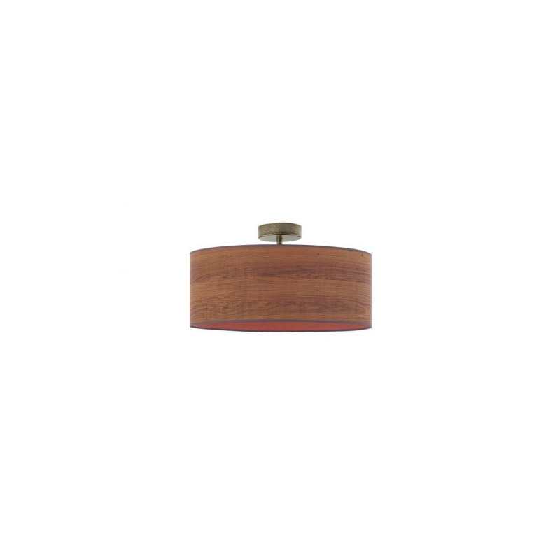 Bishon Fabric Semi Flush Mount, Walnut