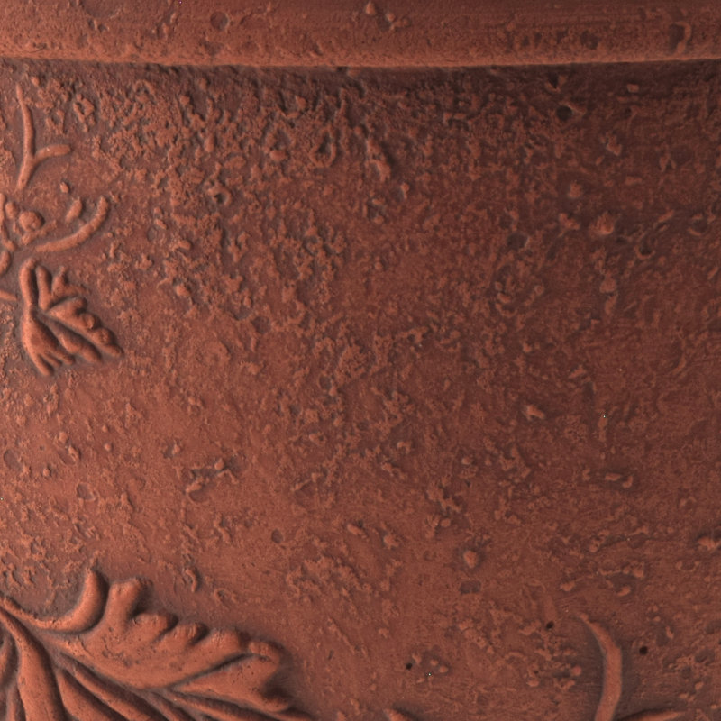 Pot de fleurs en composite avec soucoupe Kern, Terra Cotta