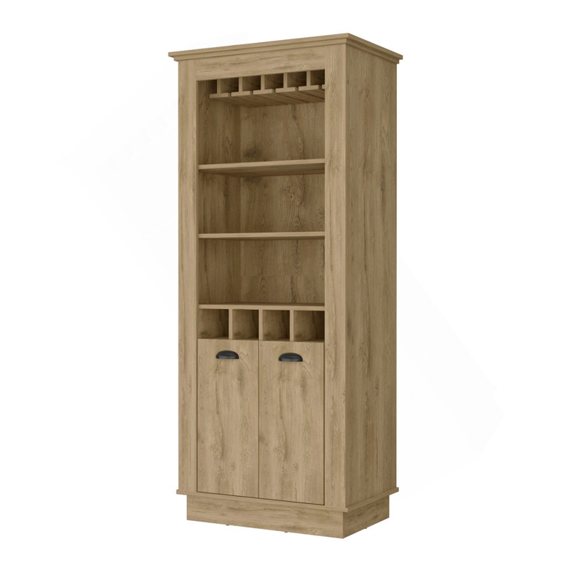 Armoire-bar à vin Macadamia, Brun