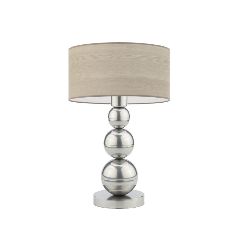 Monti Metal Table Lamp, Beige, Silver