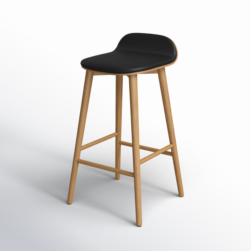 Beck 26'' Counter Stool - Solid Wood & Leather Seat