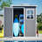 5X3ft Gray Resin Outdoor Storage Shed With Floor, Waterproof Lockable Design And Window - Ideal Tool & Garden Storage For Backyard, Patio, Lawn