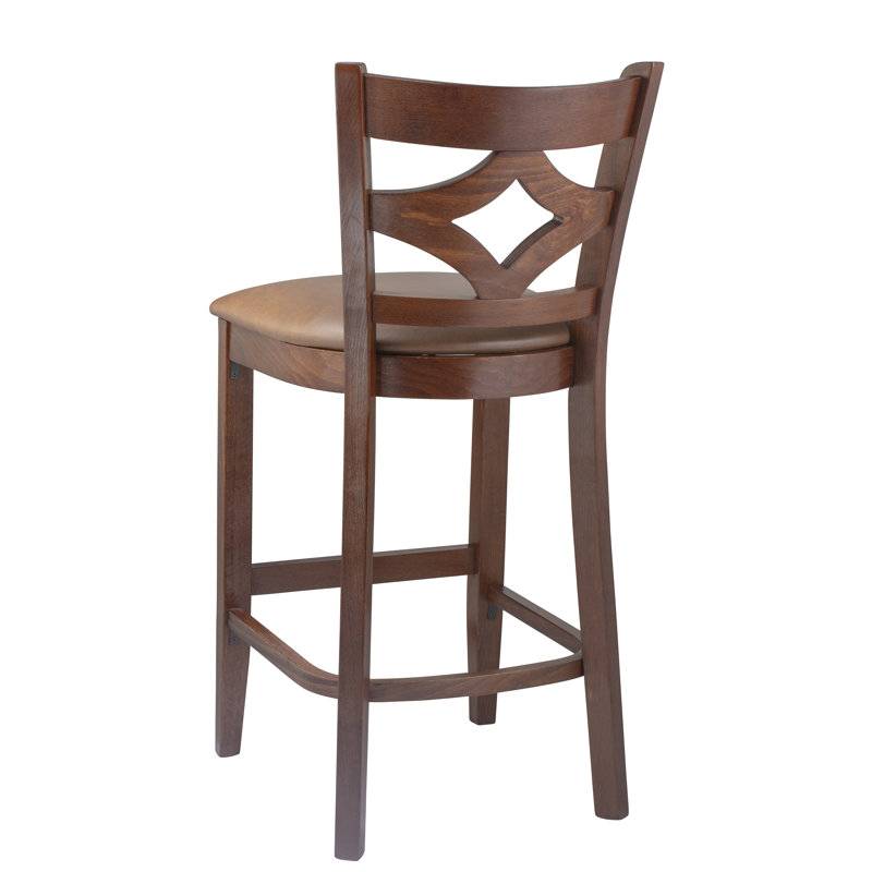 Tabouret de bar et de comptoir Stahr, Cerisier, Tabouret de bar (assise de 30 po de hauteur), Beige