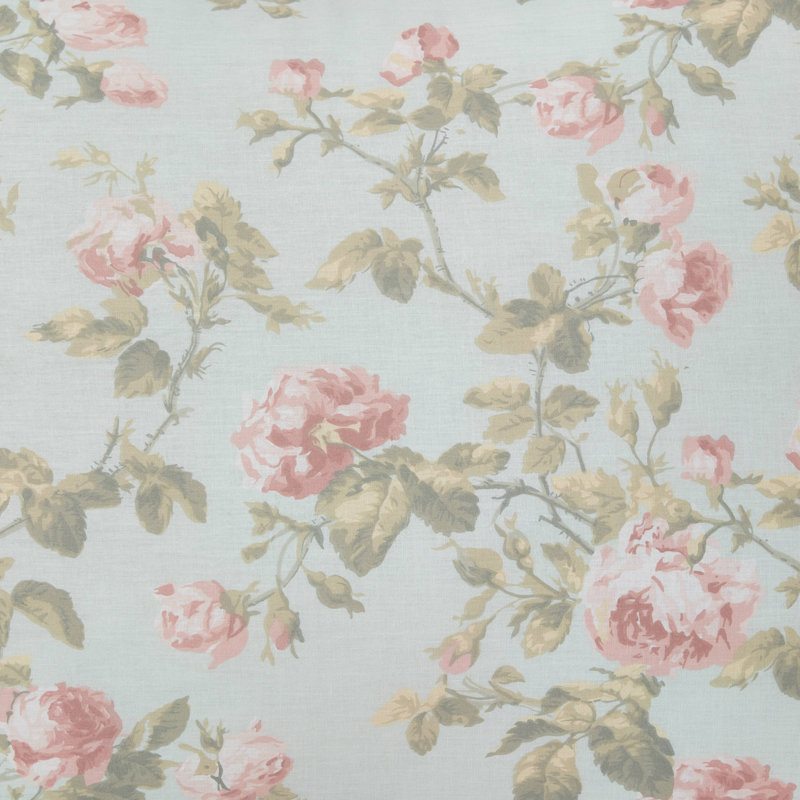 Madelynn Full/Queen Blue Cotton Floral Bedspread Cover Set