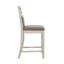 Ensemble de 8 chaises de salle à manger hautes, siège en tissu kaki et structure en bois d'ingénierie
