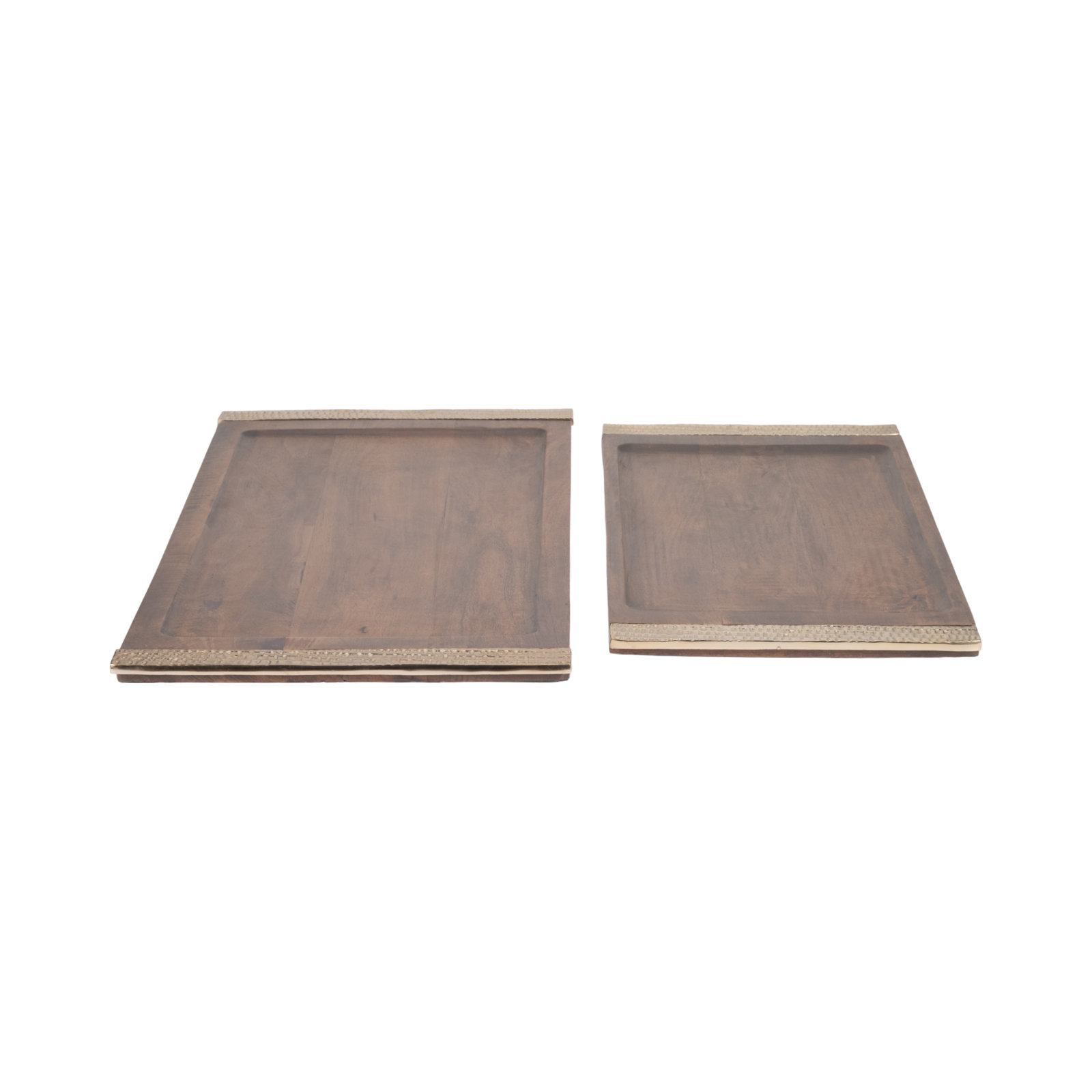 Dottie Set of 2 26 and 32" Natural Leaon Wood Trays - 32" x 18" x 1"