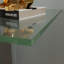 Table de bout en verre et argent