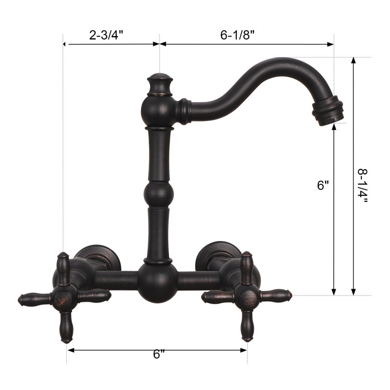 2-handle Bathroom Faucet, Oil Rubbed Bronze