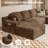 Boneless 141.7" U-Shaped Compression Modular Corduroy Sectional Sofa with 4-Seater-474797628