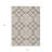 3' X 5' Taupe Brown And Ivory Geometric Washable Indoor Outdoor Area Rug