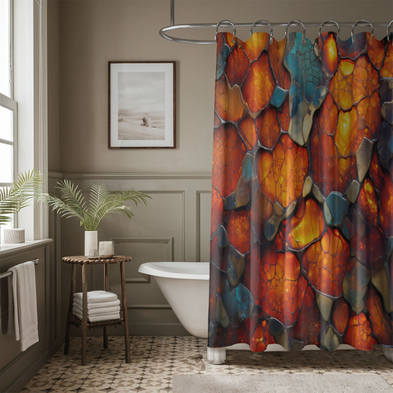 Rideau de douche standard 1 pièce Blazing Brilliance, H 74 po x l 71 po