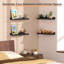 6 tablettes flottantes noires