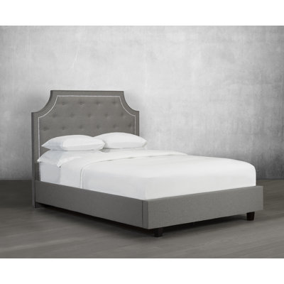 Lit plateforme tapissier avec rangement Stough