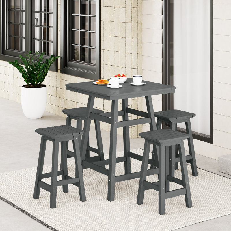 Laguna 5-Piece Square Counter Set, Gray