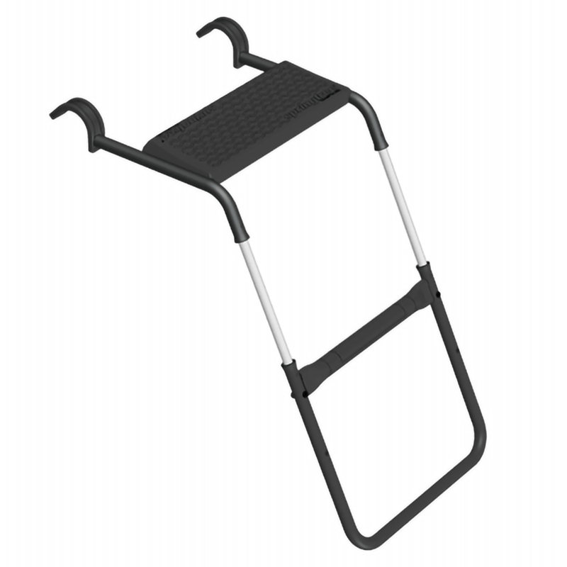 Black Oval Springless Trampoline with Safety Enclosure and Ladder