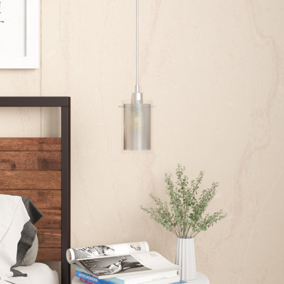 Luminaire suspendu cylindrique simple à 1 lumière Barron