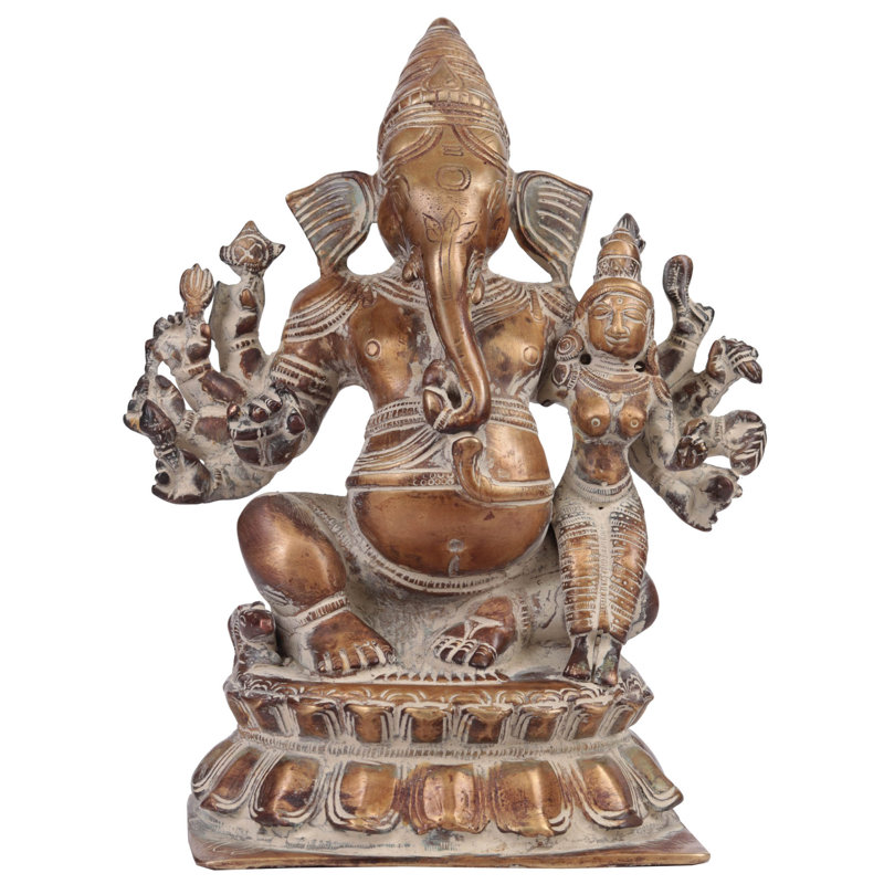 Ganesha à dix bras avec la déesse Shakti