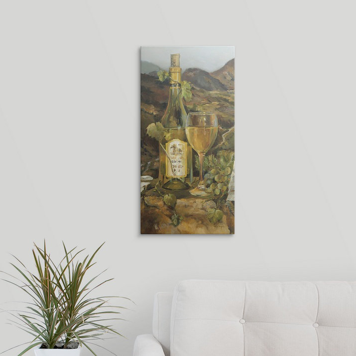 « tuscan valley white » par marilyn hageman, reproduction d’art, H 38 po x l 23 po x P 1 po, Cadre blanc