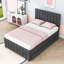 Lit plateforme tapissier avec lit gigogne et 3 tiroirs-454993889-454993888