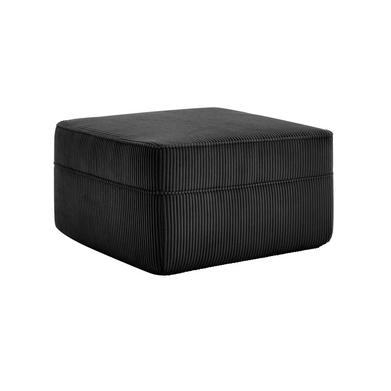 Repose-pieds modulaire en velours côtelé avec tissu moelleux et mousse haute résilience pour plus de confort et de polyvalence