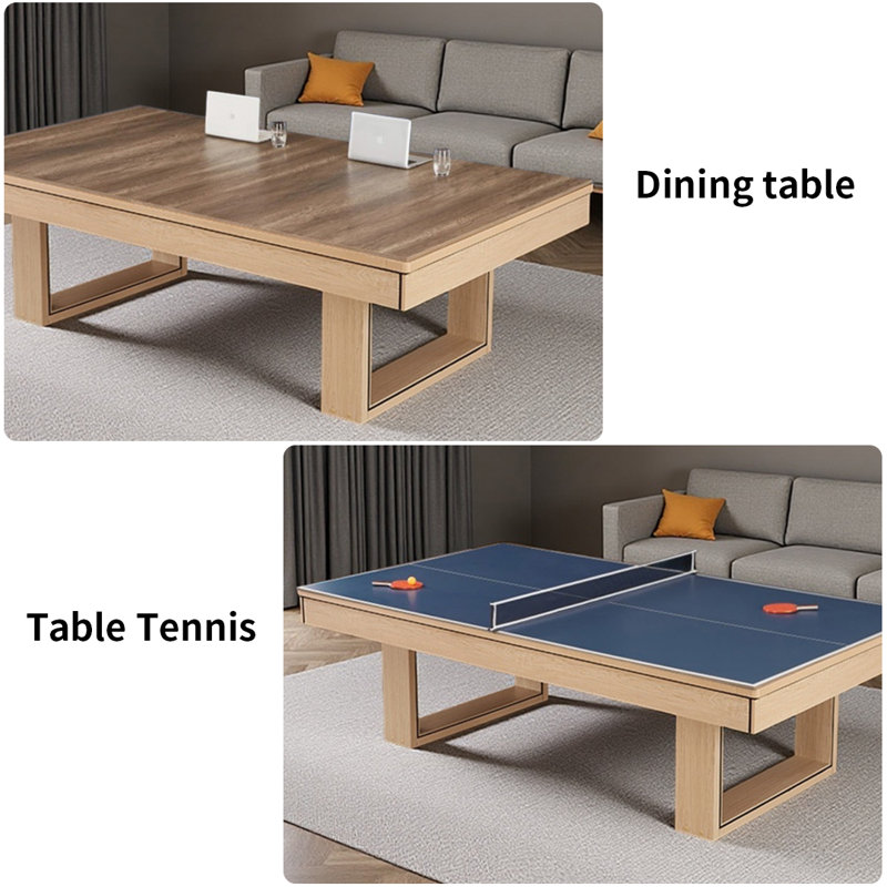 3-in-1 Multi Game Pool Table Includes Billiards, Dining Table, & Table Tennis