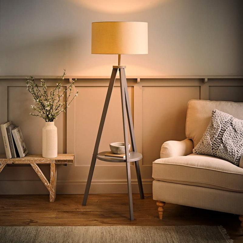 132cm Tripod Floor Lamp, Natural