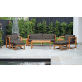 Outdoor 8 - Piece Teak Conversation Set