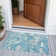 Machine Washable Indoor/Outdoor Xhevrie Teal Rug