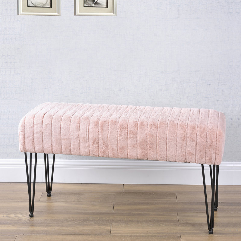Dugan Upholstered Ottoman, Rose Smoke 