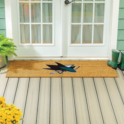 San Jose Sharks Extra Large Full Color Coir Mat, 60"x24"