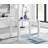 Eubanks High Gloss 4 Seat Rectangular Dining Table Set with Faux Leather Upholstered Dining Chairs-636536568