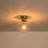 1-Light Swirled Glass Orb Semi-Flush Mount