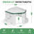 AMERLIFE 13.5x13.5x9 FT Tunnel Greenhouse for Outdoors, Heavy-Duty Greenhouse with Windbreak Ropes, Waterproof PE Cover, Ground Stakes, Walk-in Greenhouse for Garden, White/Green