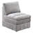 Modular Living Room Sectional 5Pc - Grey Suede, Comfortable Seat, Suede Modern Granite Color, Cushion Back, Upholstery