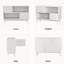 100cm Sideboard Storage Cabinet, 2 Door Wooden Buffet with Ribbed Texture-925838277