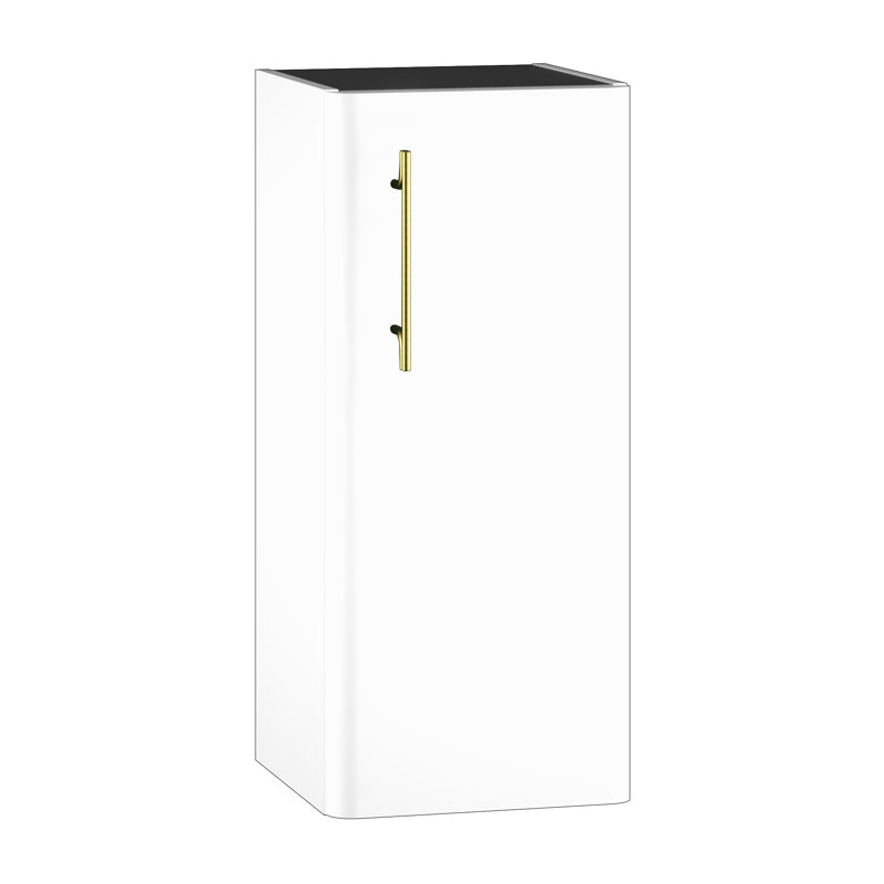 Ashat Bathroom Cabinet, Premium White Supermatt/Gold, Right