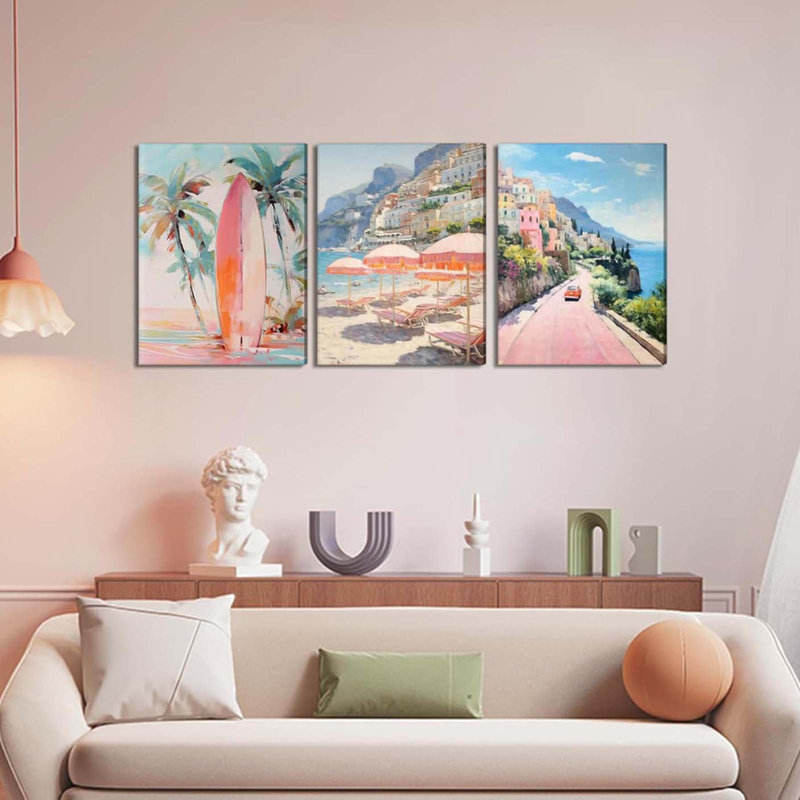 3 Piece Wrapped Canvas Print, 30" H x 40" W