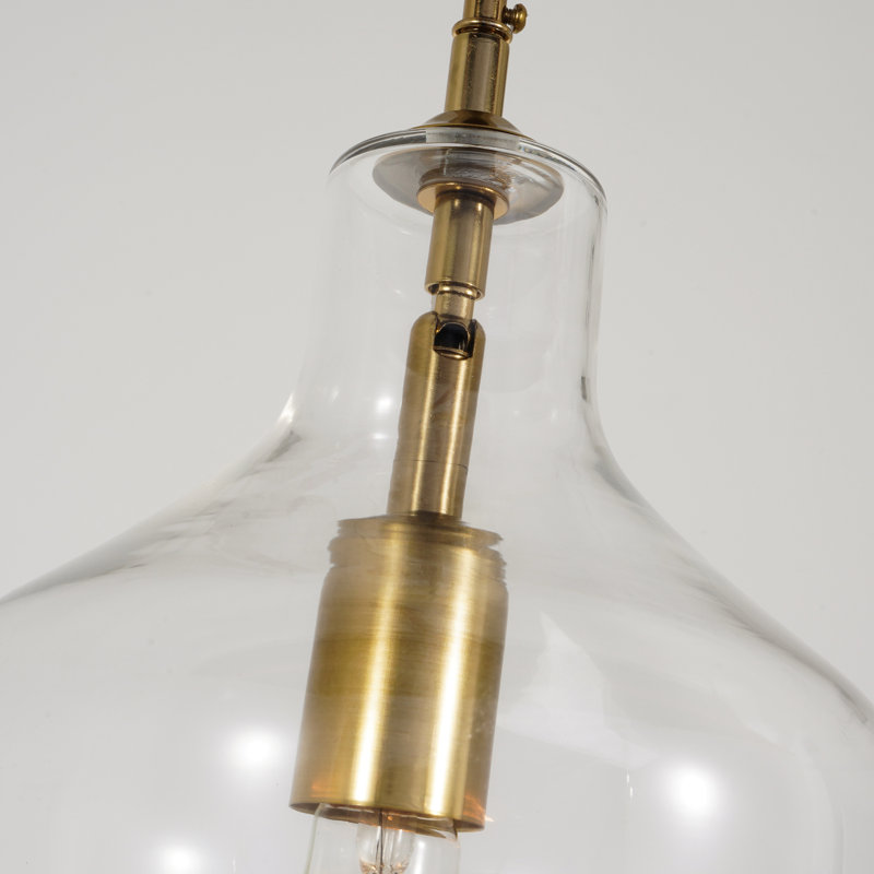 Luminaire suspendu en verre à 1 lumière à intensité variable