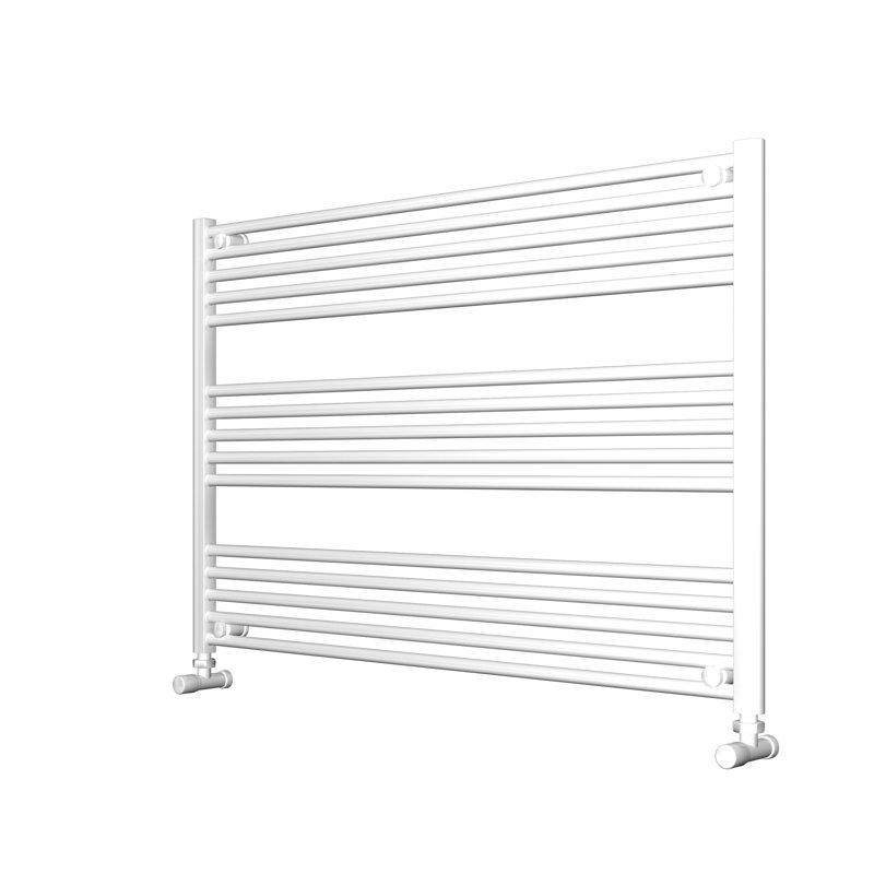 Shavon Straight Towel Rail Heated Towel Rails, 80cm H x 120cm W x 3cm D, White