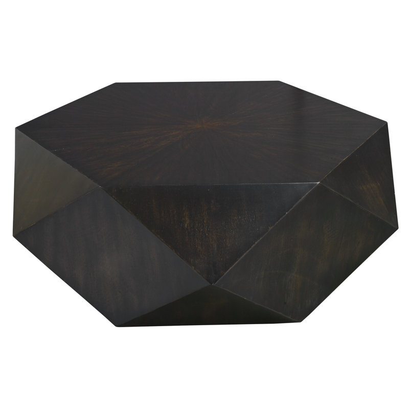 Kane Coffee Table, Worn Black, 14" H x 40" L x 40" W