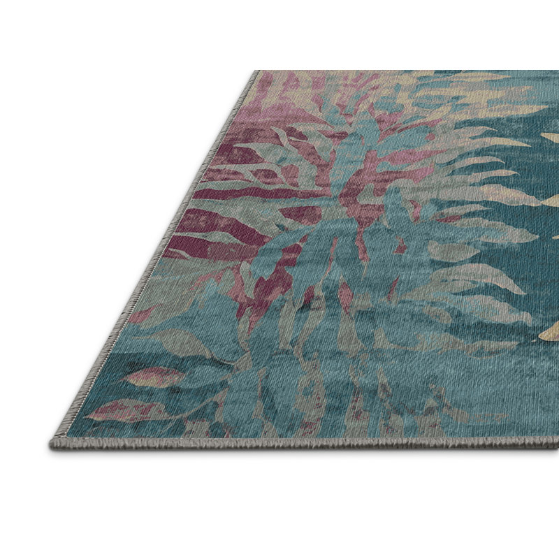 Tapis gris lavable à la machine, Carré 3 pi