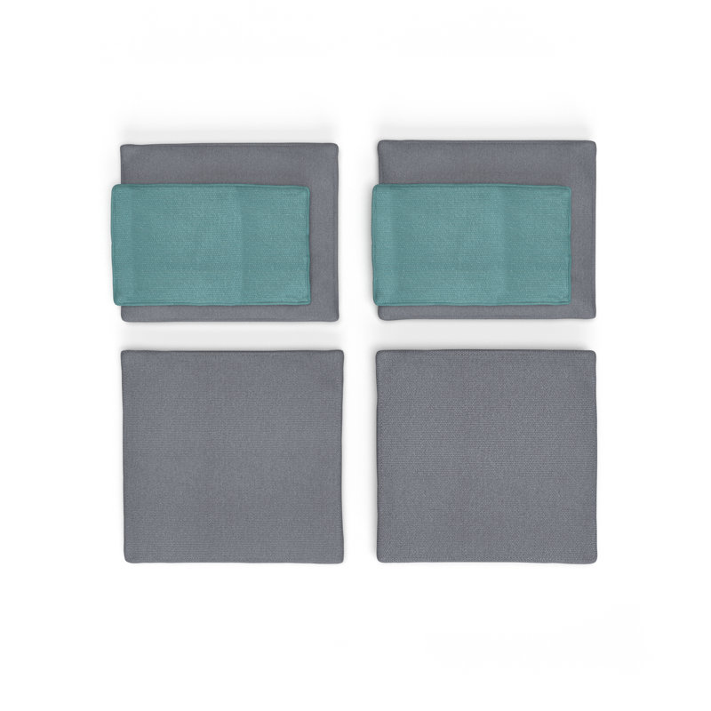 Castelli Outdoor Cushion Cover, Gray Olefin
