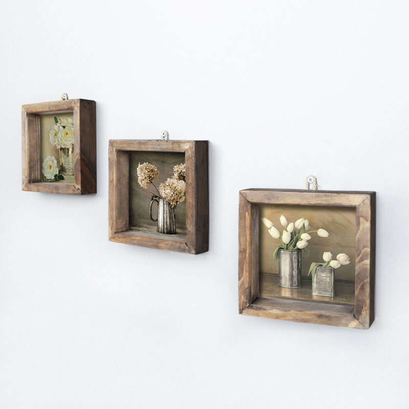 Élégantes peintures décoratives en panneau de fibres à densité moyenne (3 pièces) | Cadre en bois de pin imprimé UV (1,4 x 1,4 x 0,8 po) | 100% panneau de fibres à densité moyenne avec une épaisseur de 0,12 pouce | Léger (1,4 lb) | Parfait pour la décoration intérieure et les espaces de bureau