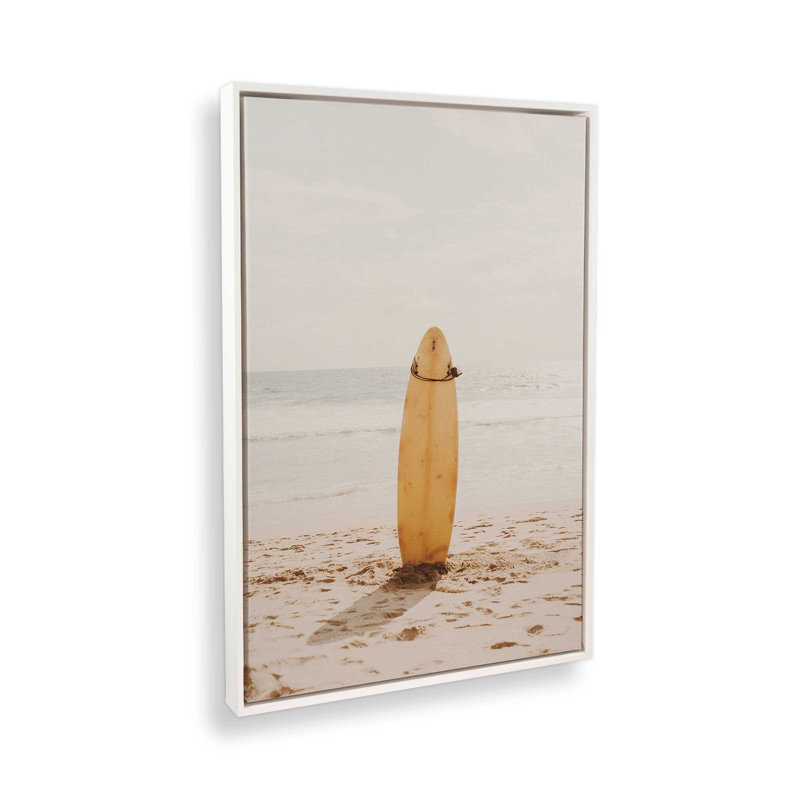 «Solitaire Surf», reproduction sur toile, Cadre flottant blanc opaque, H 18,75 po x l 12,75 po x P 1,75 po