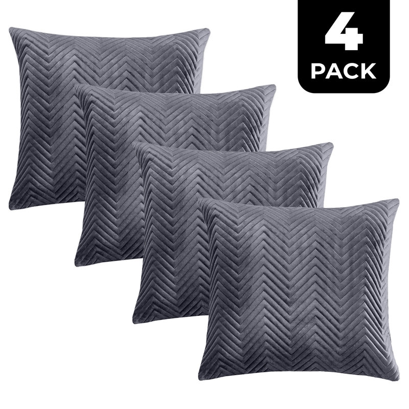 Square Cushion Cover, Grey