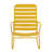 1-Piece Yellow Metal Patio Rocking Chair