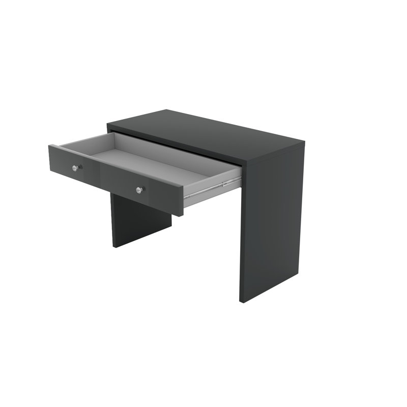 Jeylan Writing Desk, Grey Gloss/Grey, Grey
